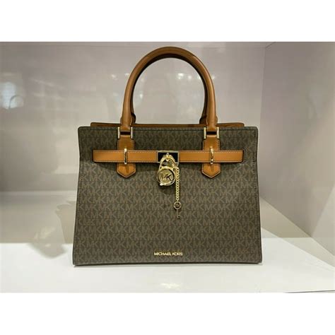 Michael Kors Hamilton Medium Satchel Key Lock 